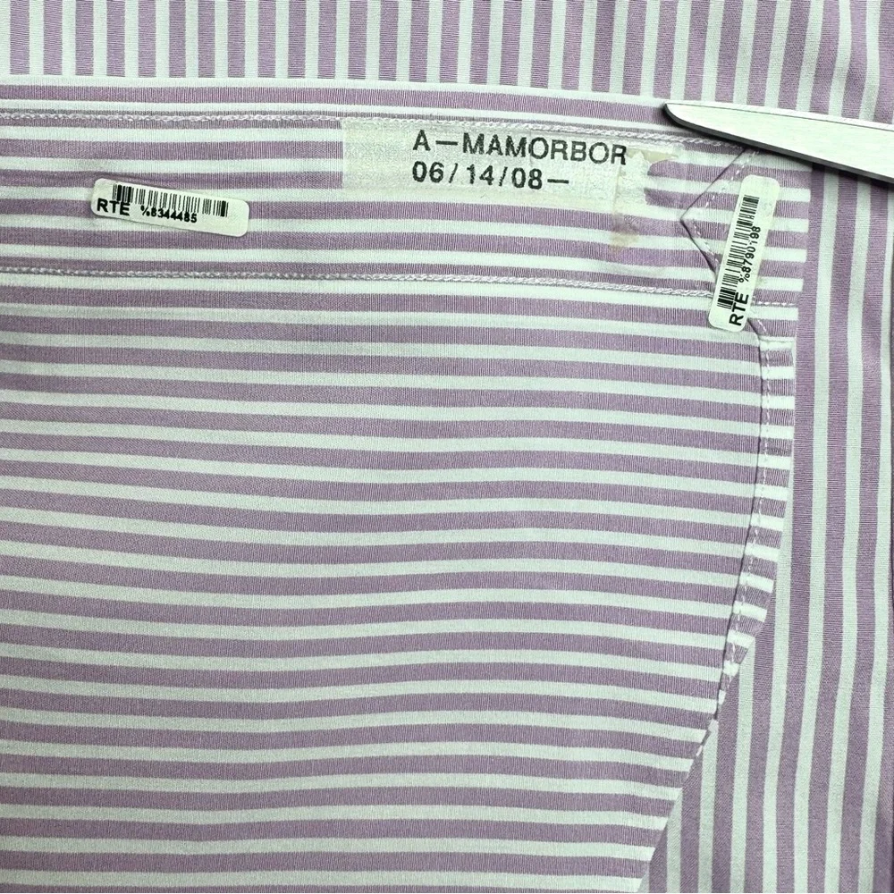 Polo Ralph Lauren Classic Fit Purple & White Stripe Buttondown‎ Shirt Mens Sz M